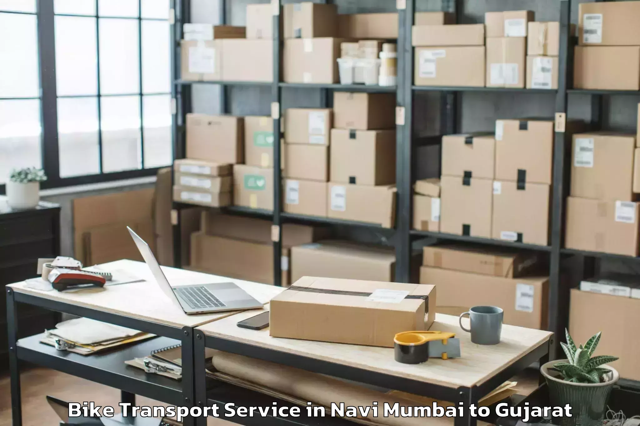 Book Navi Mumbai to Valsad Bike Transport Online